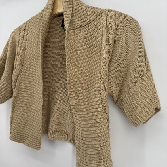 Vtg 2b BEBE Y2K Cardigan Fisherman Knit Professional Neutral Office Women Small - Picture 3 of 14